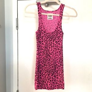 Pink Leopard Print Tank. Like New. Sz SP